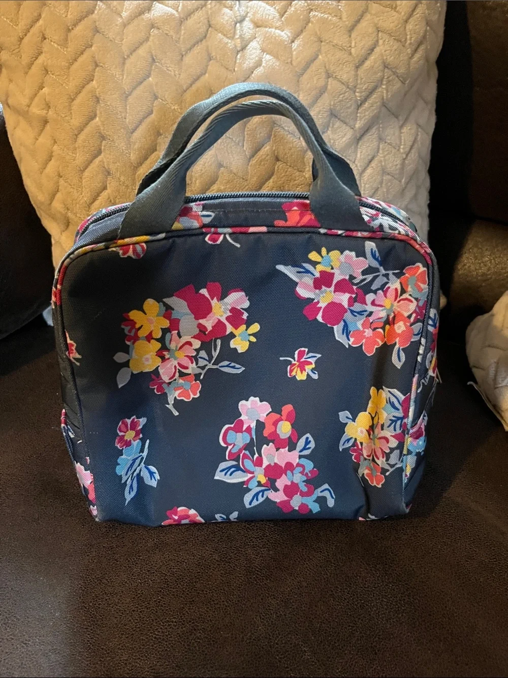 Vera Bradley Floral Tossed Posies Insulated Lunch Tote Office Back to School
